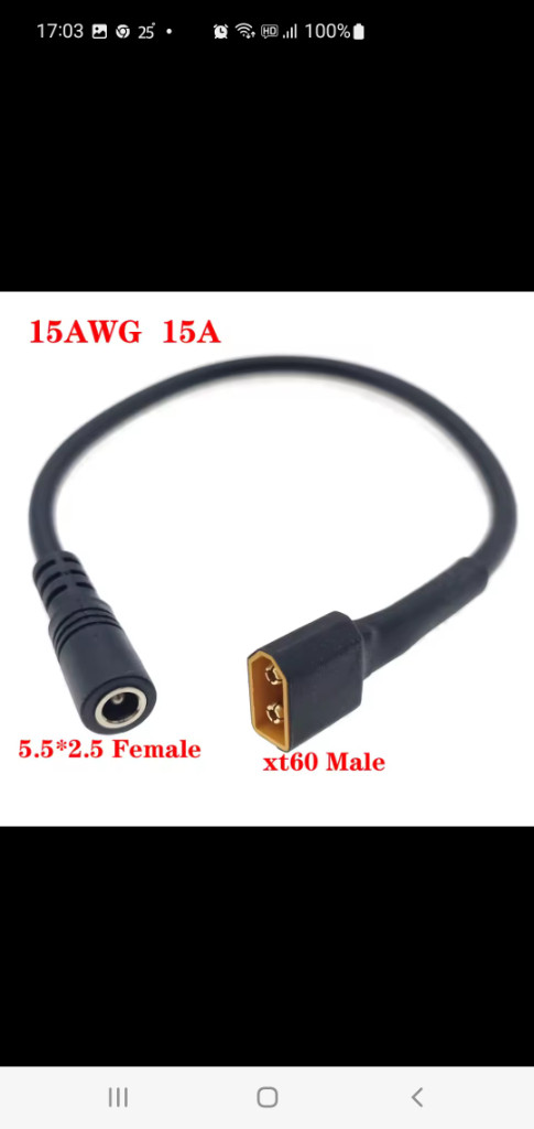 전기자전거 보조배터리 변환 XT60 DC 36v 48v 이미지