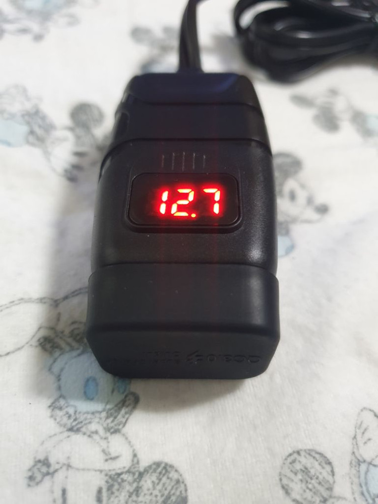 오토바이 usb 충전기 QC3.0 고속충전 전압계 핸들 이미지