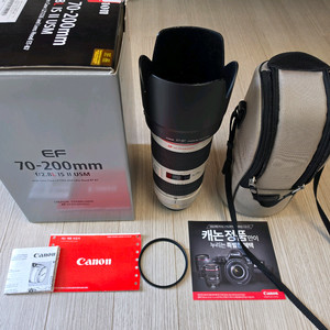 캐논 70-200mm f2.8 L is ii usm 새아빠백통 렌즈 박스셋 판매합니다. 이미지