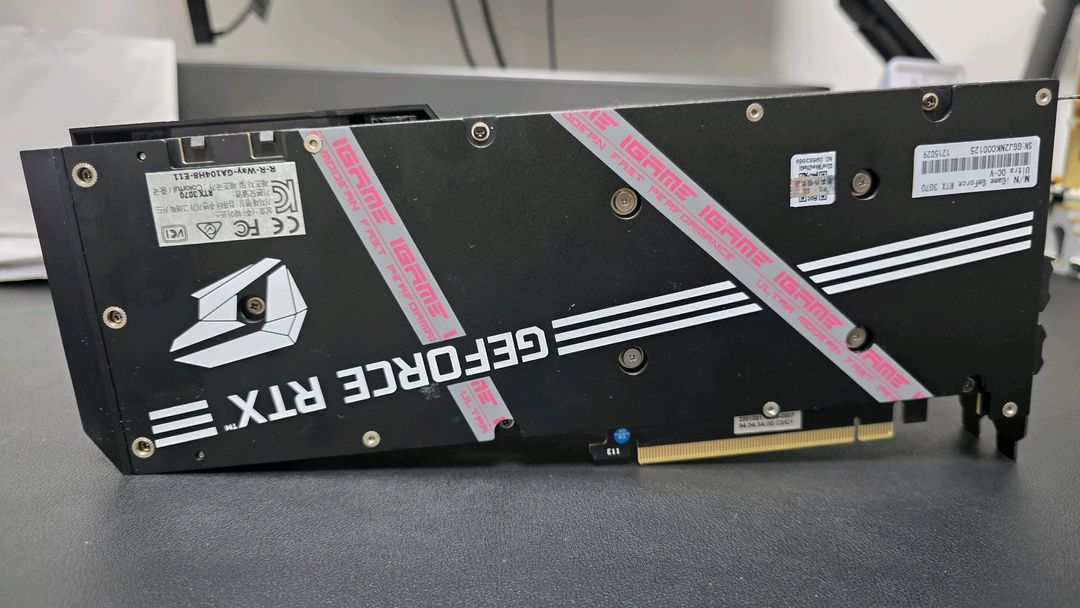 컬러풀 RTX3070 고장난 그래픽카드 판매 이미지