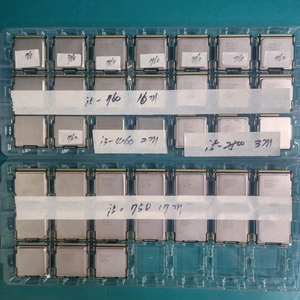 인텔 코어 CPU 4종 i5 760, i5 2500, i3 4160 1개당 이미지
