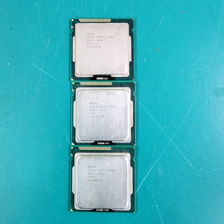 인텔 코어 CPU 4종 i5 760, i5 2500, i3 4160 이미지