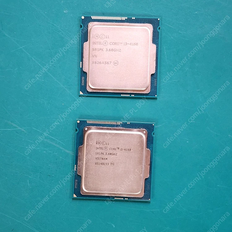 인텔 코어 CPU 4종 i5 760, i5 2500, i3 4160 이미지