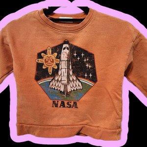 주니어 NASA 맨투맨 오렌지 3호 나눔 이미지