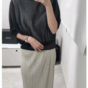 이세이미야케 페리카프 블라우스 탑,플리츠플리즈 ~ 이미지