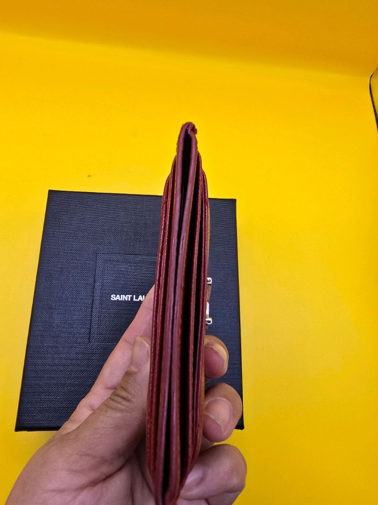 생로랑 YSL 카드지갑 (레드/은장, 풀구성) 이미지