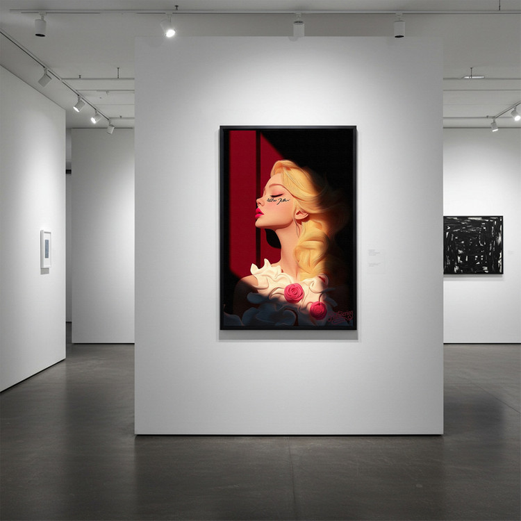 바람 속의 이름 그림 액자 팝아트 인테리어소품 여성그림 인물액자 미녀포스터 대형 감성 거실 아트포스터 벽걸이 장식용 이미지