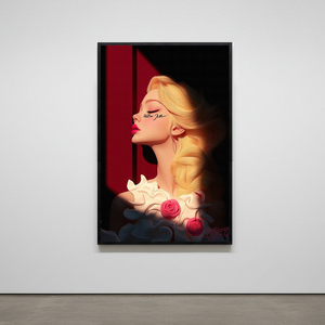 바람 속의 이름 그림 액자 팝아트 인테리어소품 여성그림 인물액자 미녀포스터 대형 감성 거실 아트포스터 벽걸이 장식용 이미지