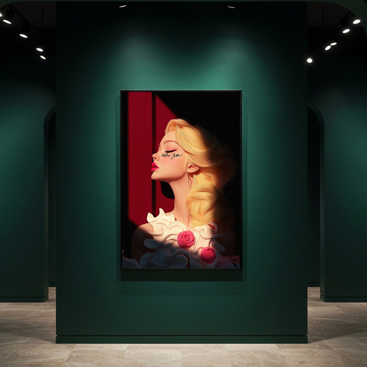 바람 속의 이름 그림 액자 팝아트 인테리어소품 여성그림 인물액자 미녀포스터 대형 감성 거실 아트포스터 벽걸이 장식용 이미지
