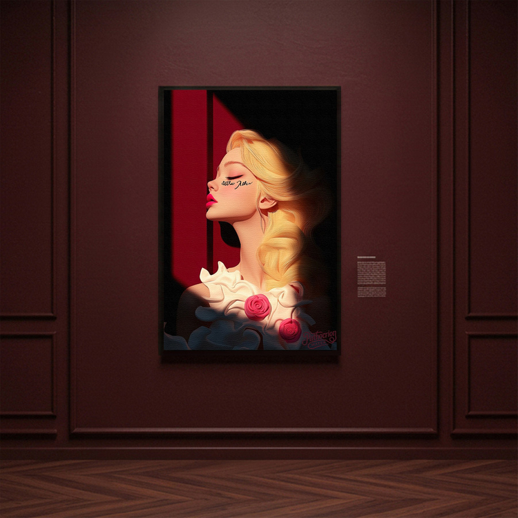 바람 속의 이름 그림 액자 팝아트 인테리어소품 여성그림 인물액자 미녀포스터 대형 감성 거실 아트포스터 벽걸이 장식용 이미지