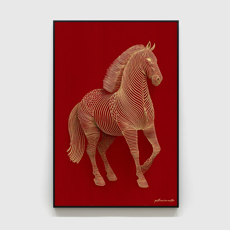 파토크리온워터 그림 액자 팝아트 인테리어소품 말그림 말액자 대형 고급 벽걸이 홈데코 거실 포인트 아트포스터 2종 세 이미지
