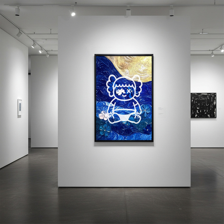 그림 액자 팝아트 인테리어소품 달빛 아래의 기억 캐릭터그림 캐릭터액자 대형 거실 꾸미기 벽걸이 감성 인테리어 포스터 이미지