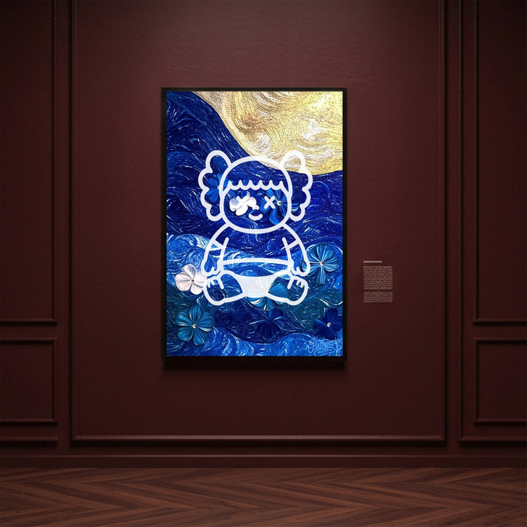그림 액자 팝아트 인테리어소품 달빛 아래의 기억 캐릭터그림 캐릭터액자 대형 거실 꾸미기 벽걸이 감성 인테리어 포스터 이미지