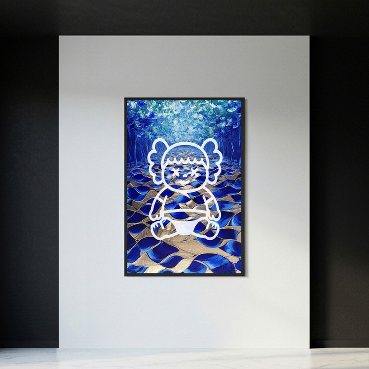 그림 액자 팝아트 인테리어소품 파도의 기도 캐릭터그림 캐릭터액자 대형 거실 포인트 감성 아트포스터 모던한 집꾸미기 이미지