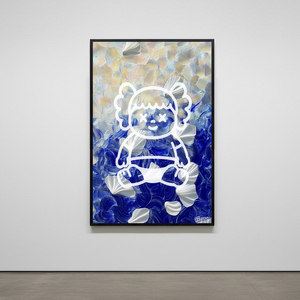 푸른 무게 그림 액자 팝아트 인테리어소품 캐릭터그림 캐릭터액자 모던 아트포스터 거실 벽면 꾸미기 대형 디자인 액자 이미지