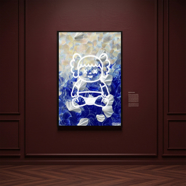 푸른 무게 그림 액자 팝아트 인테리어소품 캐릭터그림 캐릭터액자 모던 아트포스터 거실 벽면 꾸미기 대형 디자인 액자 이미지