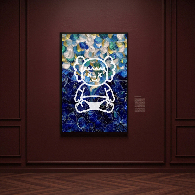 감정의 바다 기억의 별 그림 액자 팝아트 인테리어소품 카우스캐릭터그림 카우스액자 거실 대형 벽걸이 아트포스터 인테리 이미지