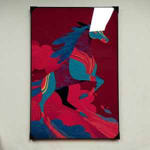 그림 액자 인테리어소품 그림액자 말그림 말액자 고급스러운 스타일의 대형 거실 벽걸이 장식용 아트 포스터 모던한 분위 이미지