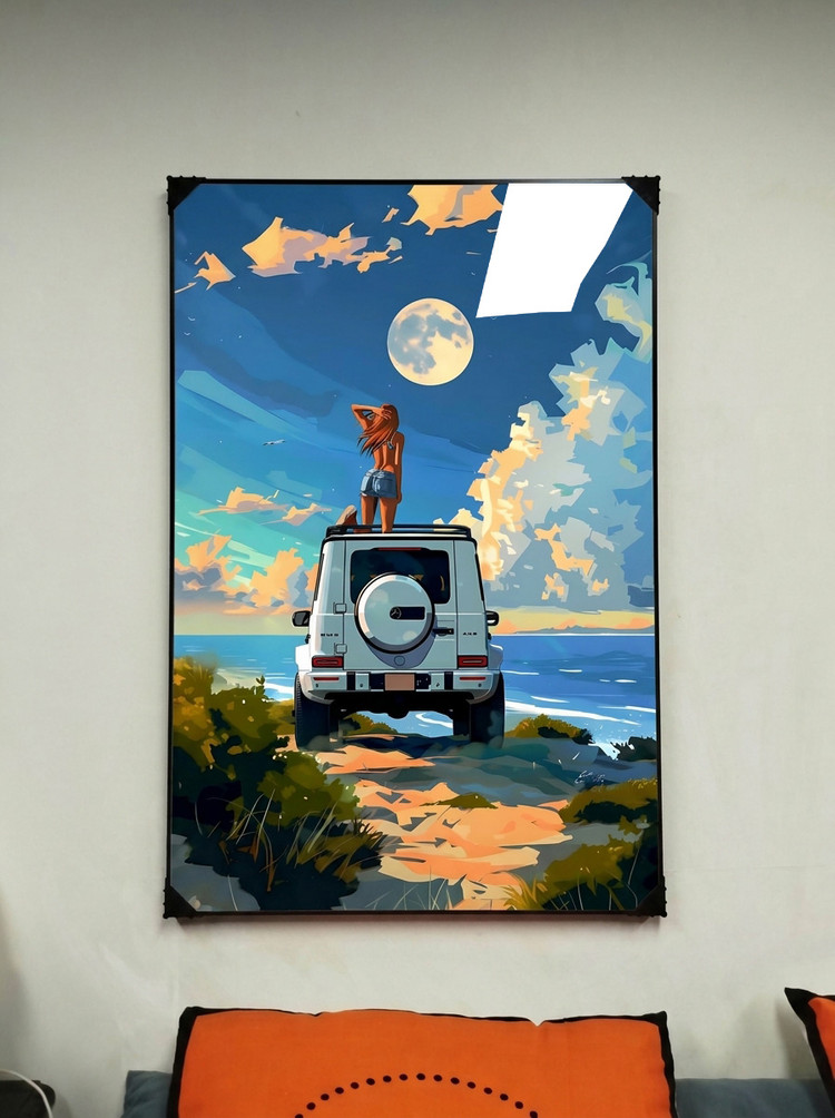 그림 액자 인테리어소품 그림액자 벤츠지바겐그림 자동차액자 모던하고 시크한 감성 거실 대형 인테리어 아트 포스터 선물 이미지
