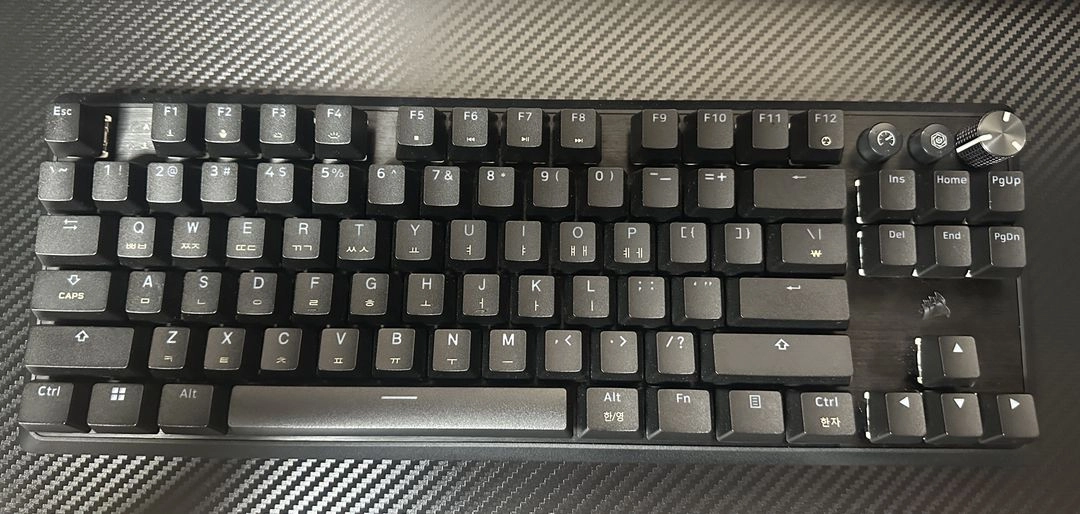 커세어 K70 PRO TKL MGX 래피드트리거 게이밍 기계식 키보드 자석축 이미지