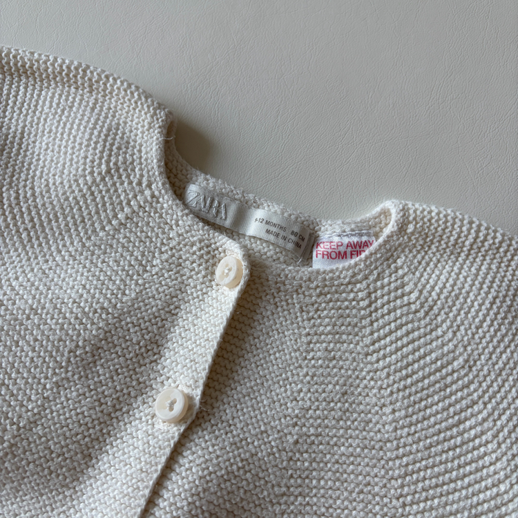 ZARA 자라 가디건 / 아이보리 9-12m 이미지