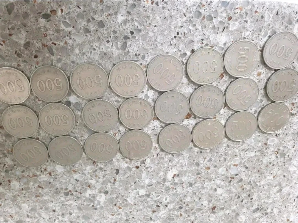 100원 500원 동전 1970년 1971년 1972년 1998년 1985년 1982년2014년 이미지