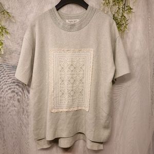 미착용 S 레이스 쟈가드 풀오버 반팔티 써스데이아일랜드 이미지