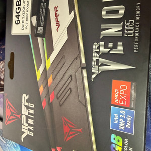 PATRIOT DDR5 6000 64gb RGB 팝니다 32x2 패트리어트 바이퍼 베놈 이미지