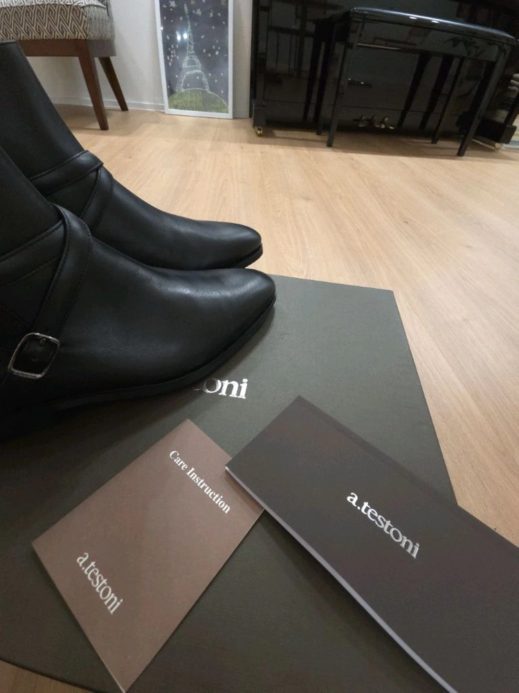 a.testoni 남성 조르쥬 부츠 블랙 사이즈 41 이미지