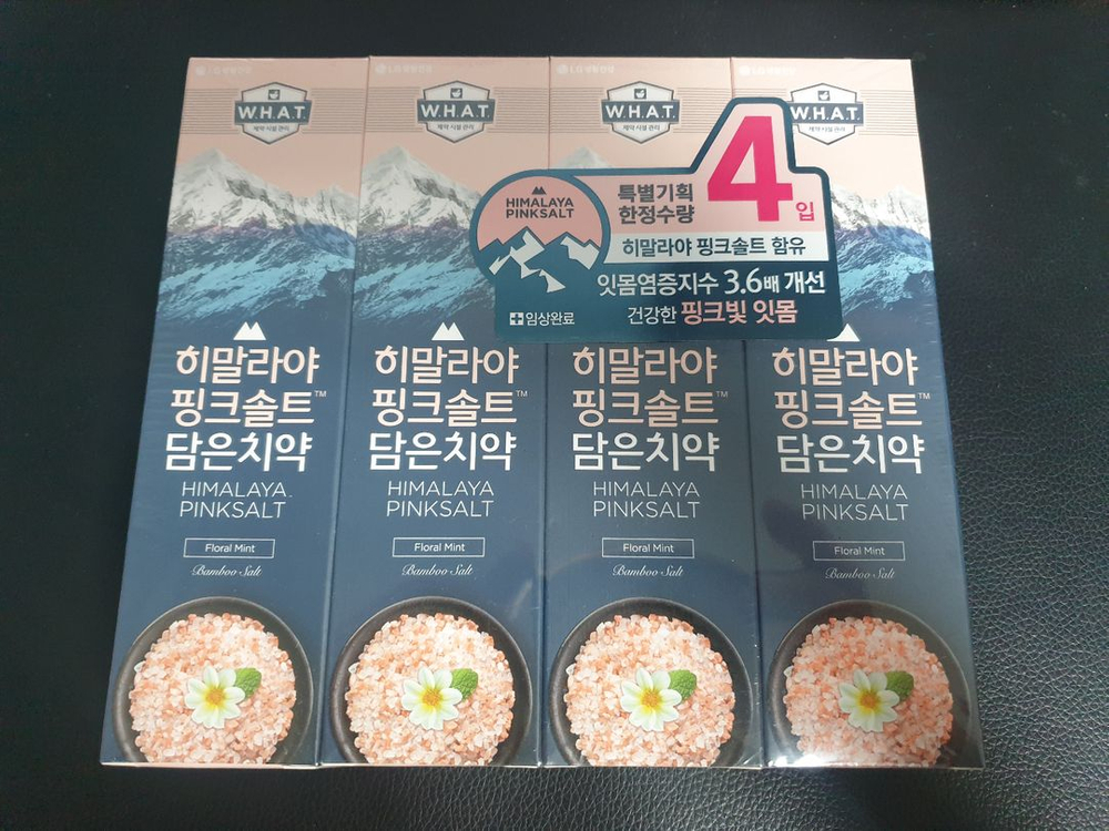 히말라야 핑크솔트 치약(4개 1묶음, 새제품) 팝니다 이미지