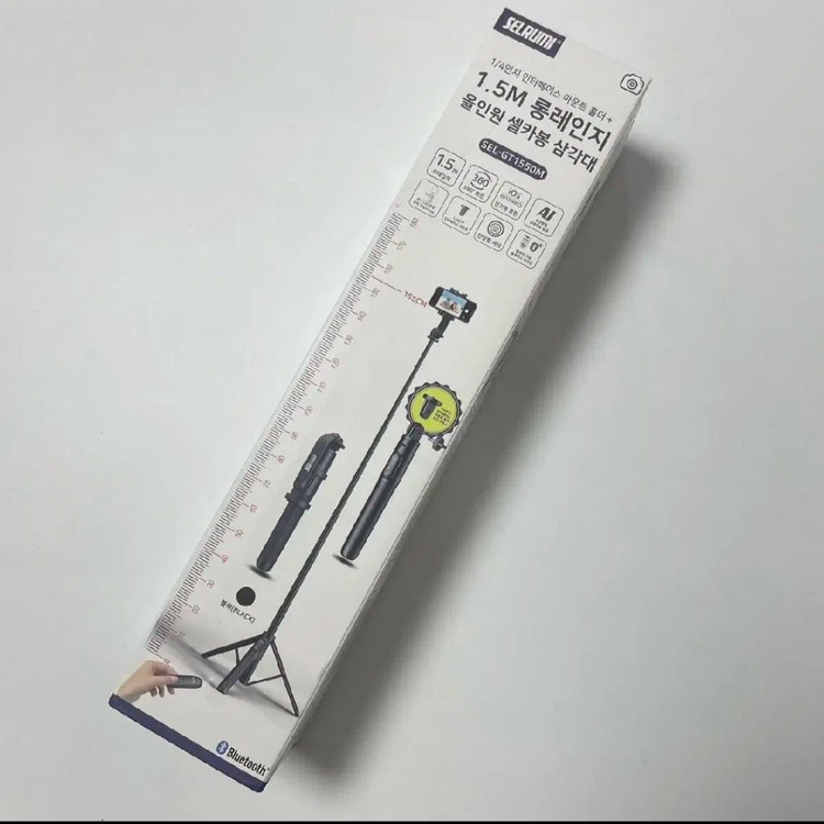롱레인지 블루투스 셀카봉 삼각대 / 150CM 이미지