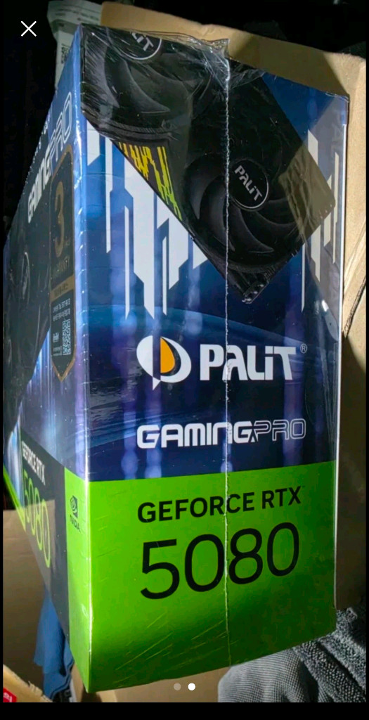 PALIT RTX 5080 GAMINGPRO 16gb이엠텍 미개봉팜 이미지