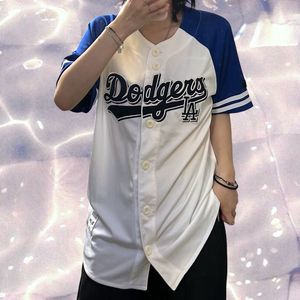MLB LA 다저스 반팔 유니폼 티셔츠 자켓 화이트 블루 L 100 이미지