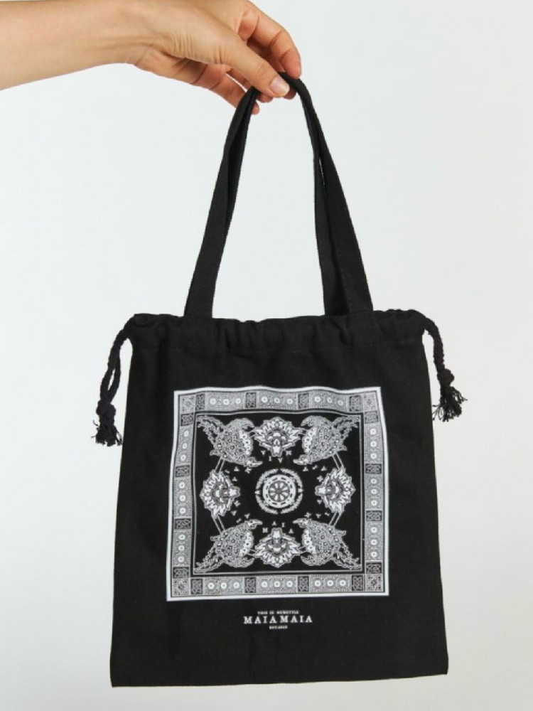니브 Neev 가방 Medium Square Hobo Bag (Black)+ (새제품)마이아 미니 캔버스백 이미지