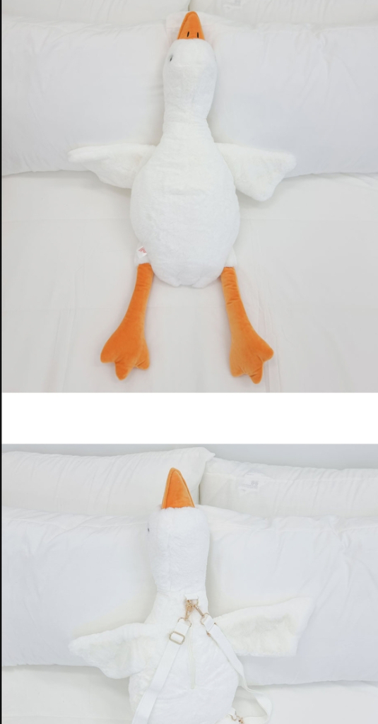 짱정품)보들보들거위쿠션/백팩(겸용)봉제인형대형 미개 이미지