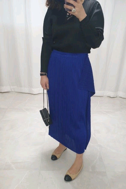 플리츠플리즈 랩스커트 이미지