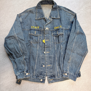 [M] 스탭온리 SAFETY BELT DENIM JACKET 청자켓 데님 이미지