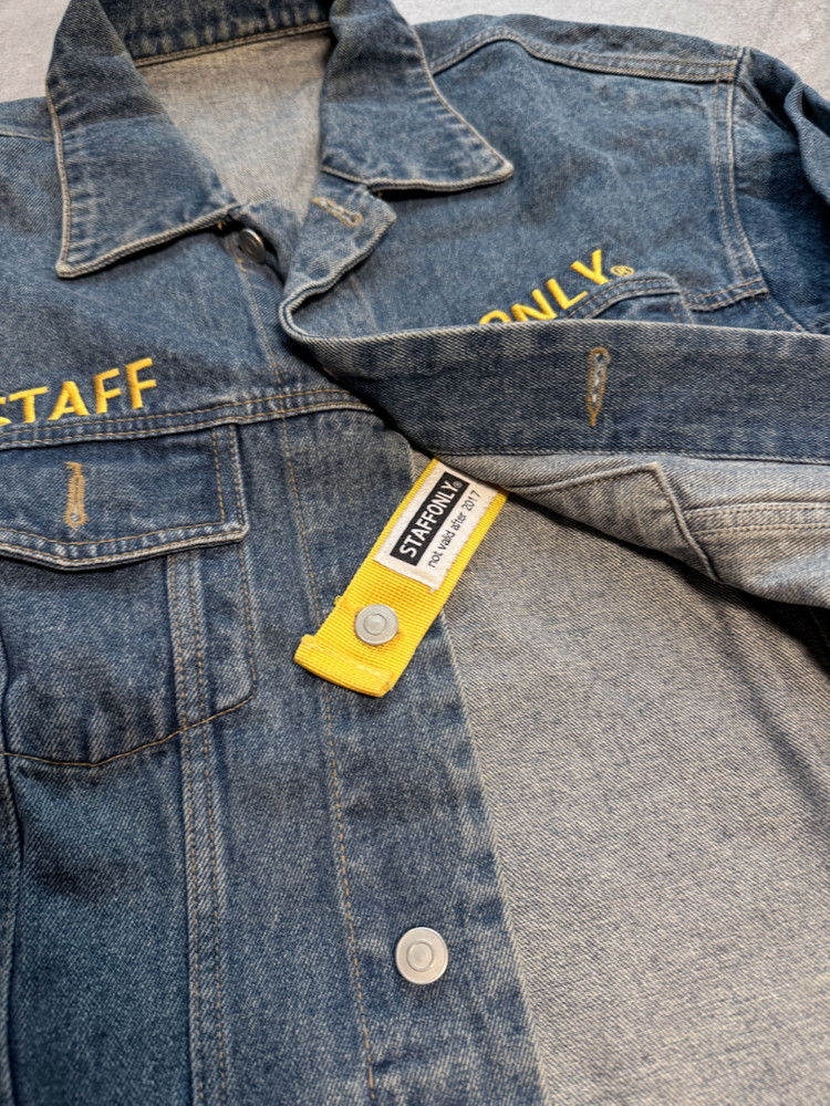 [M] 스탭온리 SAFETY BELT DENIM JACKET 청자켓 데님 이미지