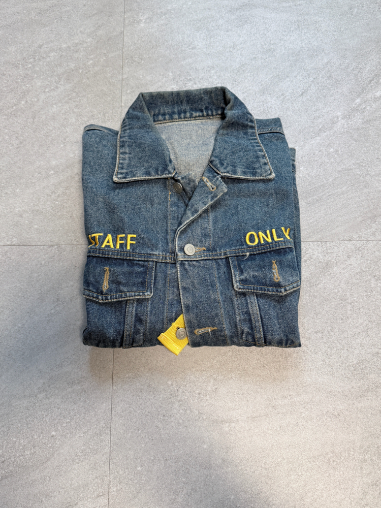 [M] 스탭온리 SAFETY BELT DENIM JACKET 청자켓 데님 이미지