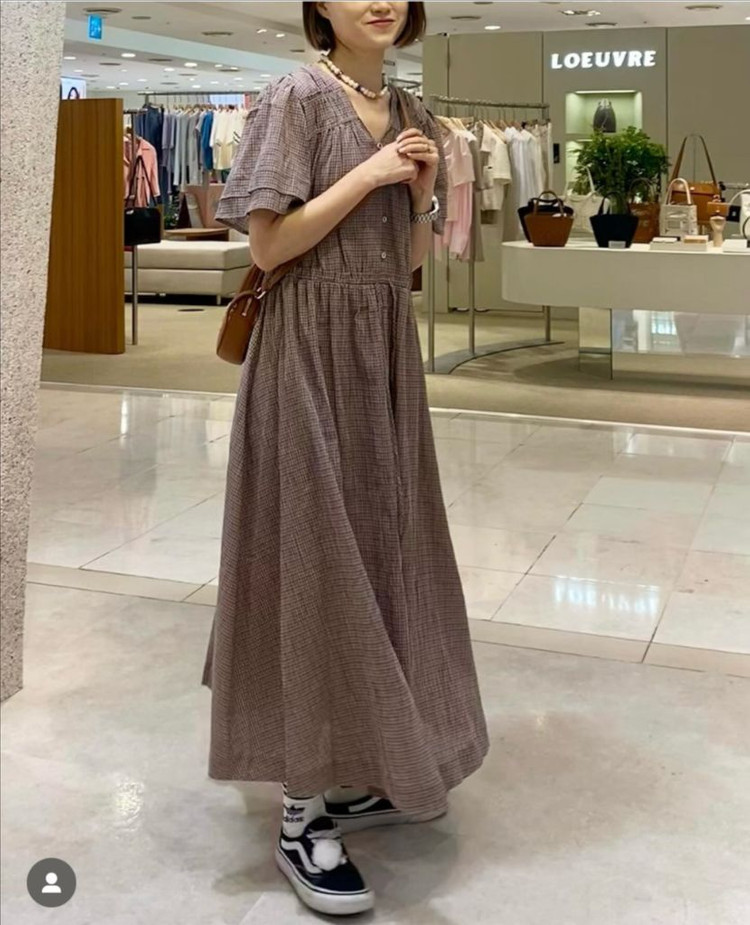 써스데이아일랜드 체크 원피스 S 이미지