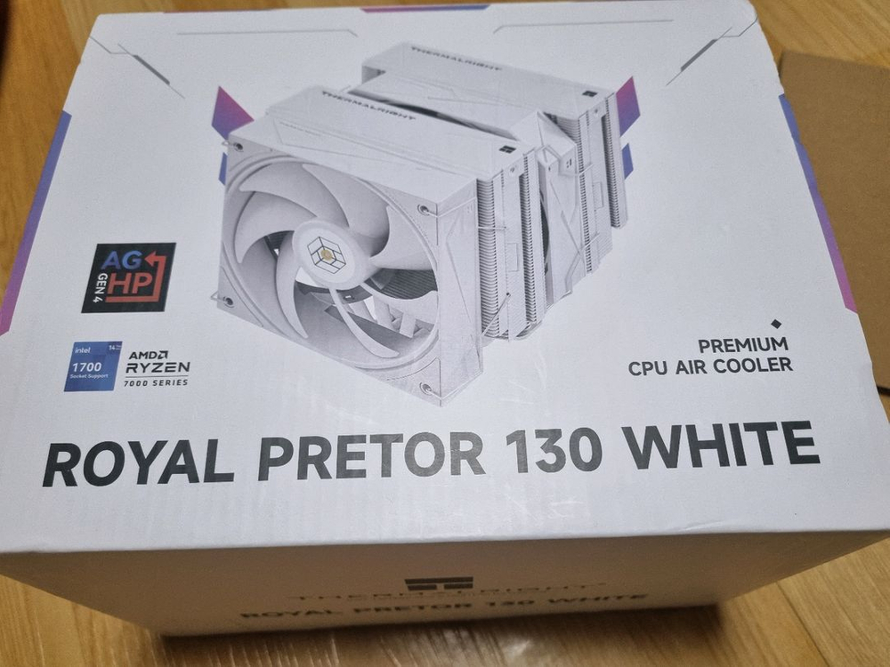 Thermalright Royal Pretor 130 WHITE 컴퓨터 CPU 공랭 쿨러 이미지