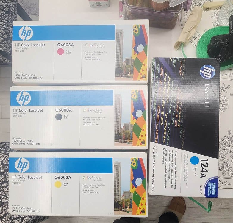 HP 레이저프린터용 잉크 카트리지 세트(Q6000A세트) 이미지