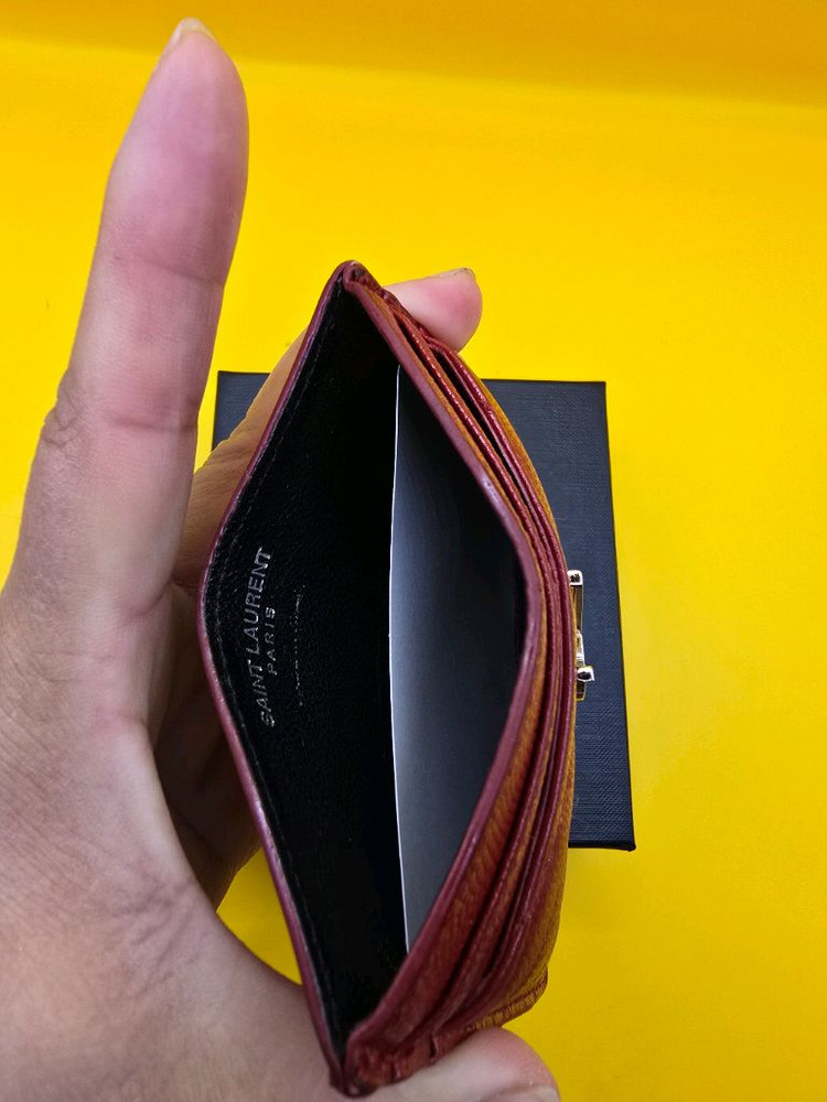생로랑 YSL 카드지갑 (레드/은장, 풀구성) 이미지