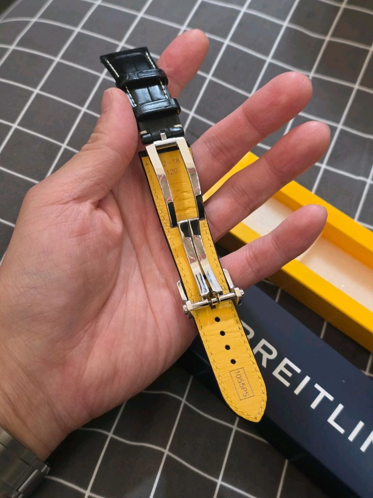 브라이틀링 정품 디버클+블랙 엘리가죽 스트랩 (22mm) 이미지