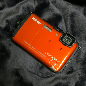 작례o) 니콘 쿨픽스 aw100 nikon coolpix 오렌지 빈티지 디카 카메라 이미지