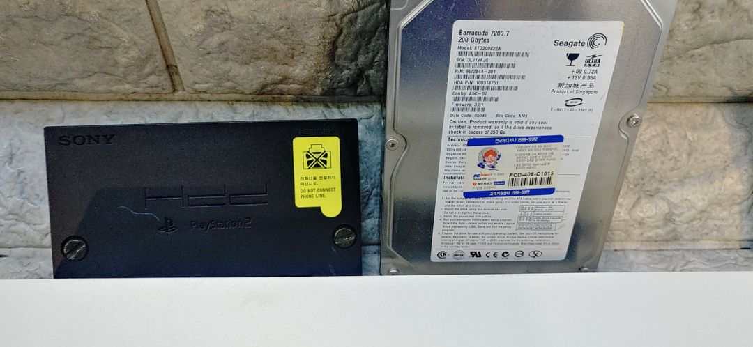 ps2 한국정발 scph-55005 화이트 hdd200기가 이미지