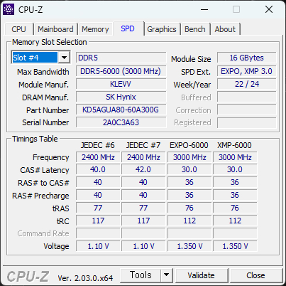 에센코어 클레브 DDR5-6000 CL30 CRAS V RGB 블랙 패키지 서린 32GB(16Gx2) 이미지