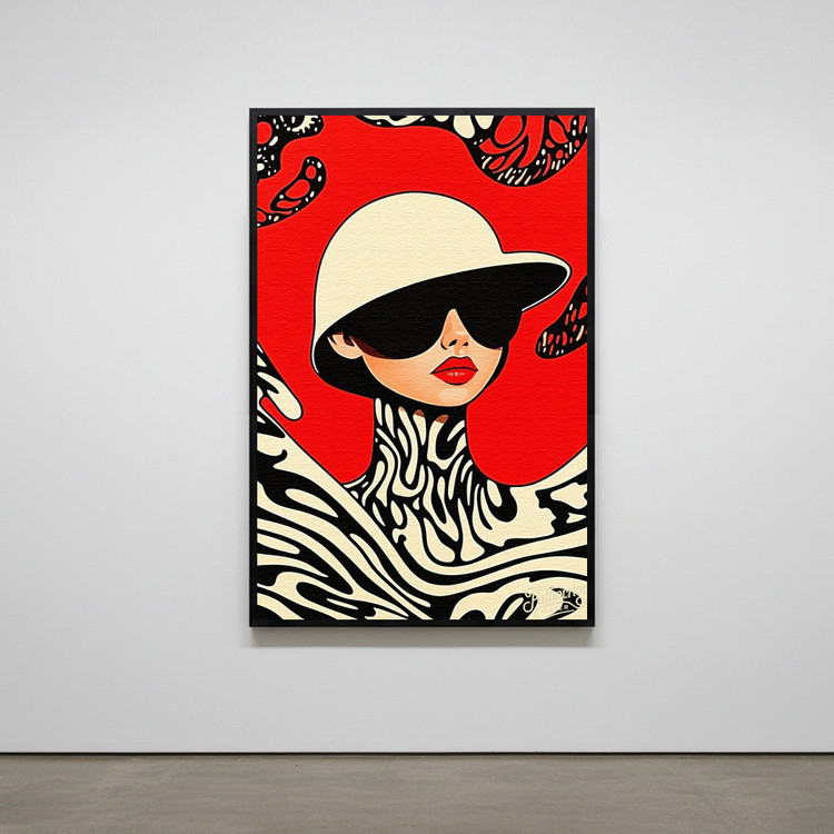 익명 속의 나 그림 액자 팝아트 인테리어소품 여성그림 인물액자 모던한 감성 대형 거실 포스터 벽걸이 장식용 디자인 이미지