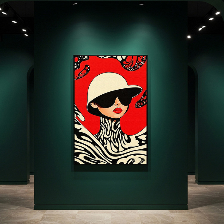익명 속의 나 그림 액자 팝아트 인테리어소품 여성그림 인물액자 모던한 감성 대형 거실 포스터 벽걸이 장식용 디자인 이미지