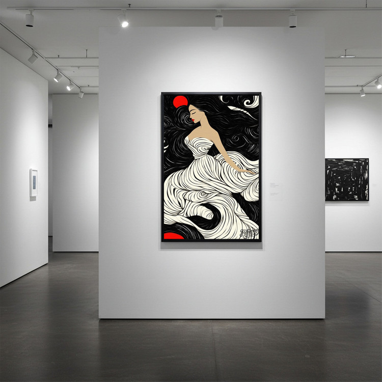 그림 액자 팝아트 인테리어소품 바람의 기억 여인그림 인물액자 모던 대형 아트포스터 거실 벽면 장식용 고급스러운 디자 이미지